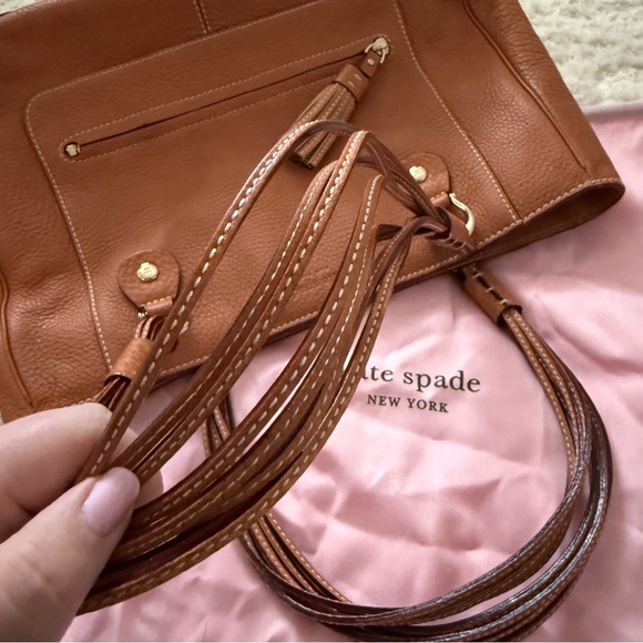 Kate Spade Foster Crossing Medium Satchel with Multi-strap Handles in Cognac - Picture 6 of 15